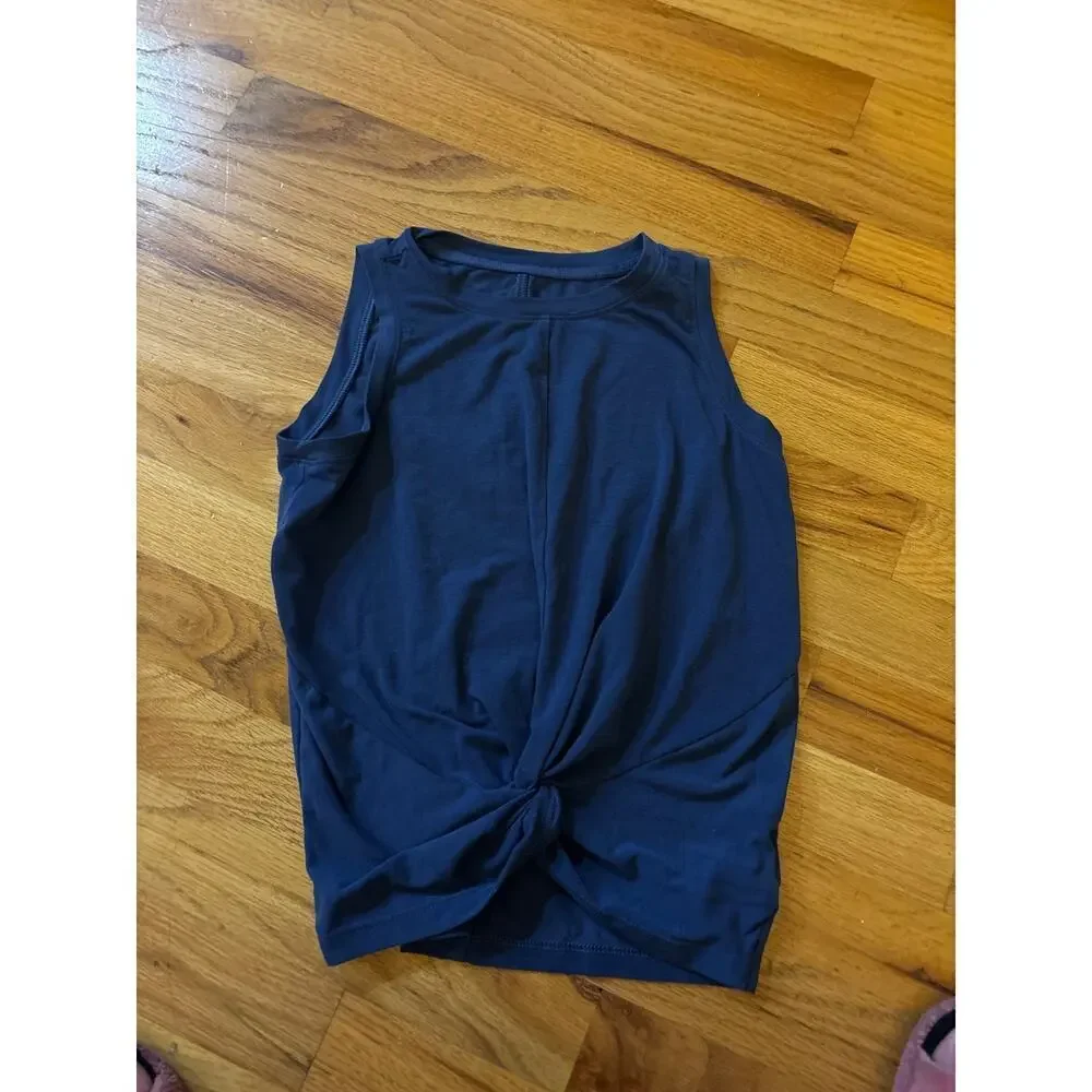 Athleta Girl Twist Around Tank in Navy Blue Size Small (7)